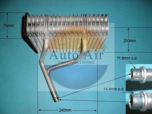 Evaporator, air conditioning (21-0003)