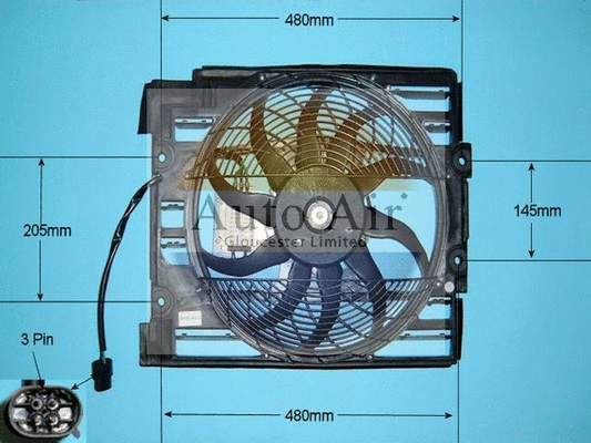 Electric Motor, radiator fan (05-1110)