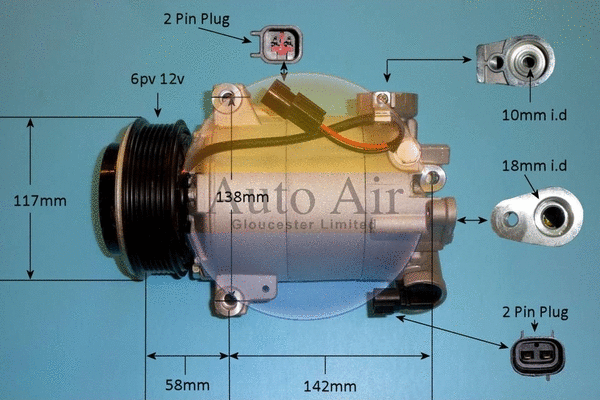 Compressor, air conditioning (14-1070P)