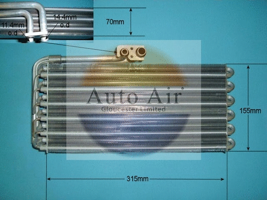 Evaporator, air conditioning (21-0002)