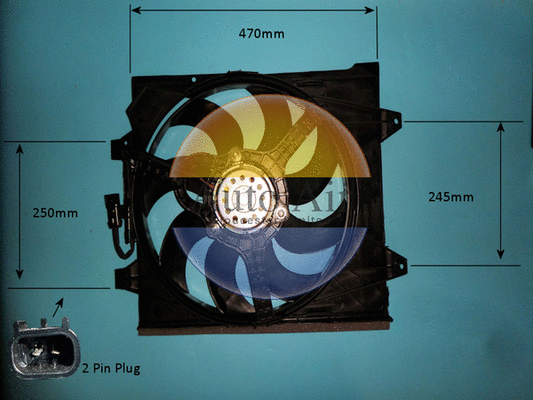 Electric Motor, radiator fan (05-1357)