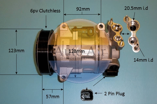 Compressor, air conditioning (14-0231)
