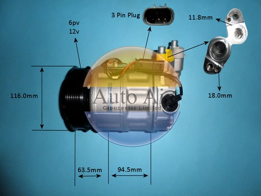 Compressor, air conditioning (14-9725P)