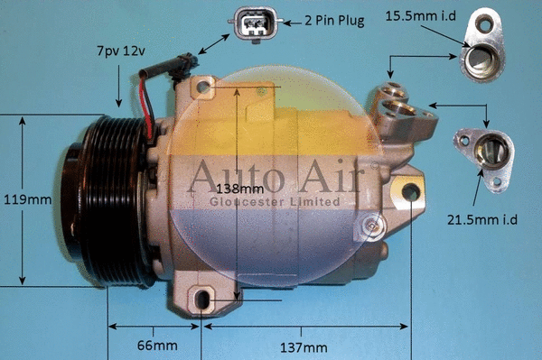 Compressor, air conditioning (14-0250P)
