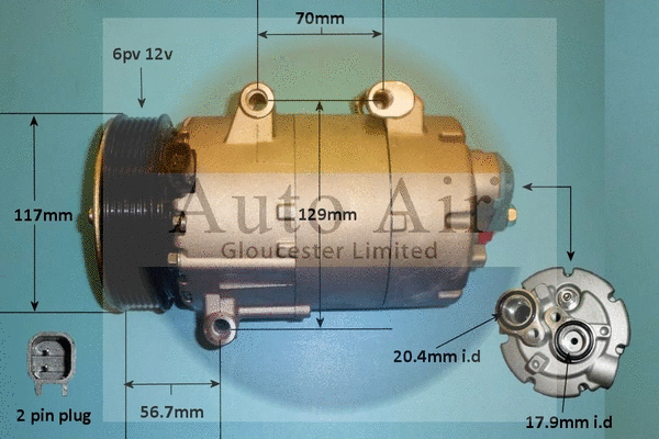 Compressor, air conditioning (14-1139P)