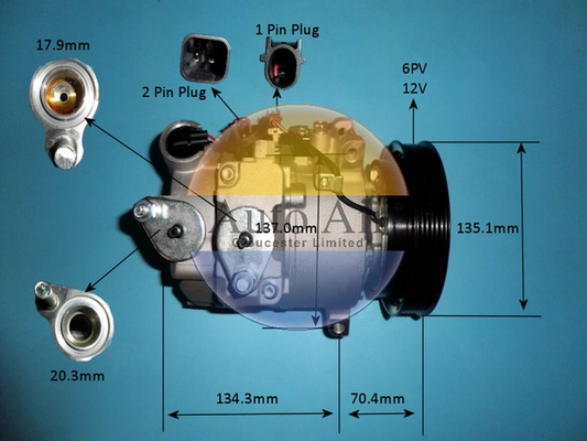 Compressor, air conditioning (14-9690P)