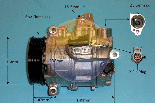 Compressor, air conditioning (14-2080P)