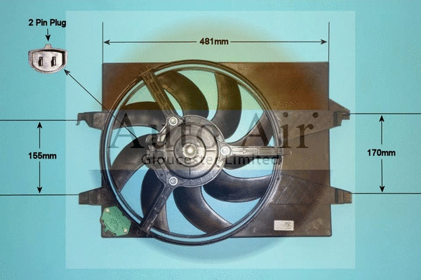 Electric Motor, radiator fan (05-1256)