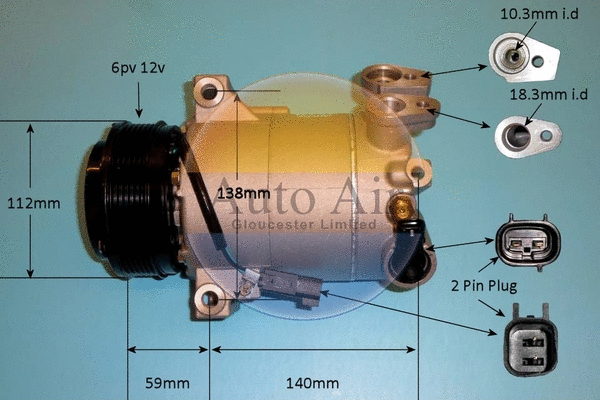 Compressor, air conditioning (14-1055p)