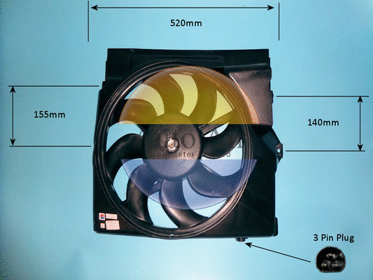 Electric Motor, radiator fan (05-1036)