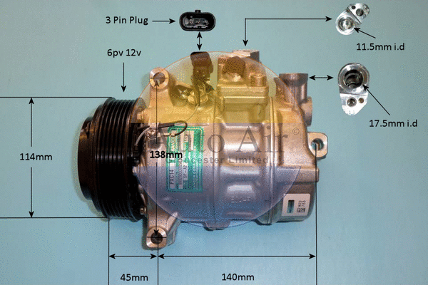 Compressor, air conditioning (14-9666)