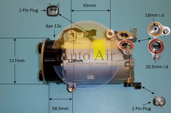 Compressor, air conditioning (14-9670)