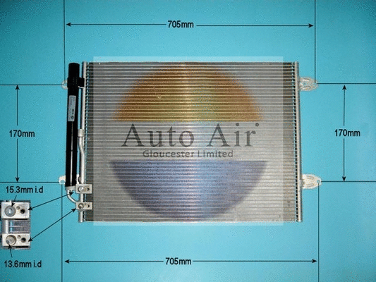 Condenser, air conditioning (16-1390A)