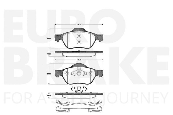 Brake Pad Set, disc brake (5502223956)
