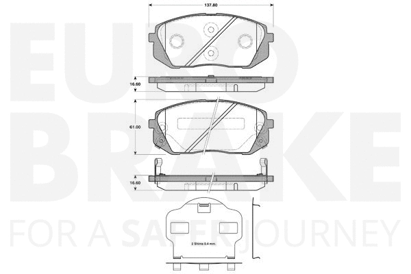 Brake Pad Set, disc brake (5502223430)