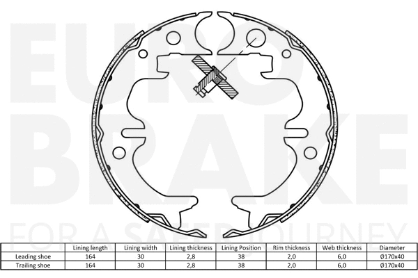 Brake Shoe Set, parking brake