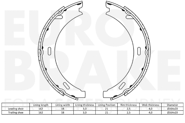 Brake Shoe Set, parking brake