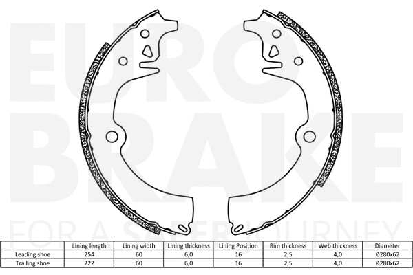 Brake Shoe Set, parking brake