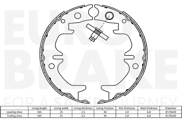 Brake Shoe Set, parking brake