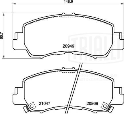 Brake Pad Set, disc brake (PF 1108)