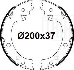 Brake Shoe Set, parking brake