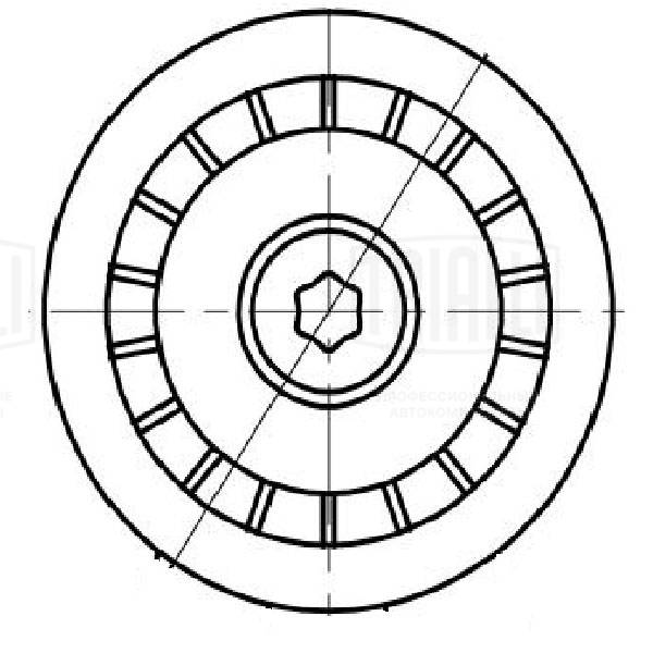 Deflection/Guide Pulley, V-ribbed belt (CM 5539)