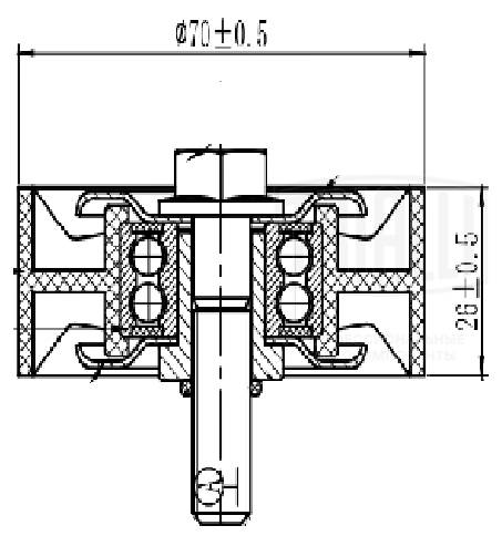 Deflection/Guide Pulley, V-ribbed belt (CM 5420)
