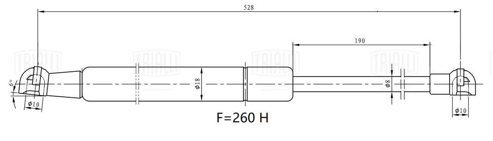 Gas Spring, bonnet (GS 1908)