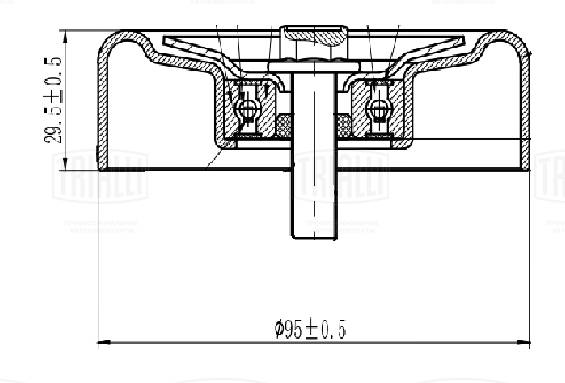 Deflection/Guide Pulley, V-ribbed belt (CM 5734)
