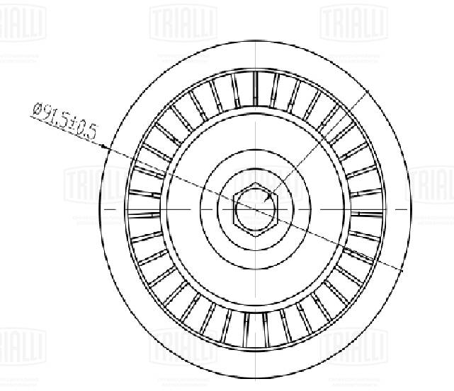 Deflection/Guide Pulley, V-ribbed belt (CM 5510)