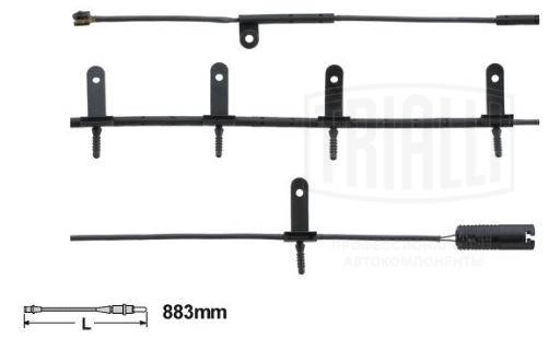 Warning Contact, brake pad wear
