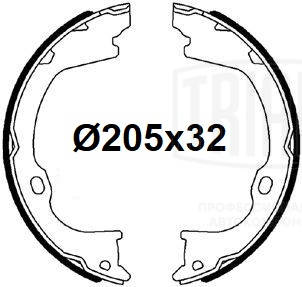 Brake Shoe Set, parking brake