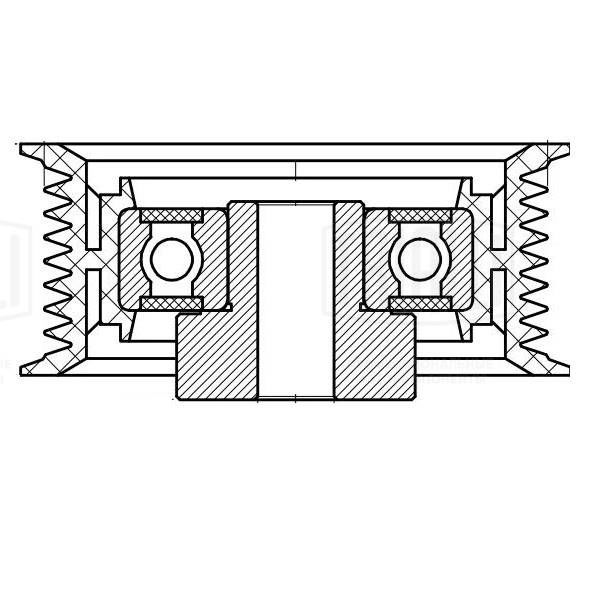 Deflection/Guide Pulley, V-ribbed belt