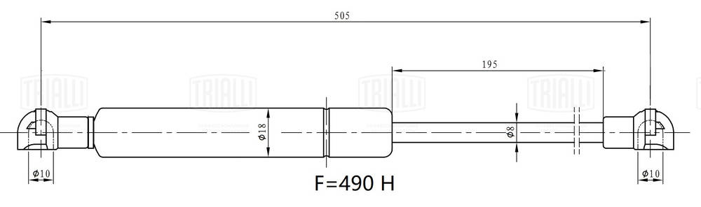 Gas Spring, boot/cargo area (GS 2017)