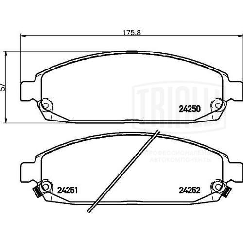 Brake Pad Set, disc brake (PF 4239)