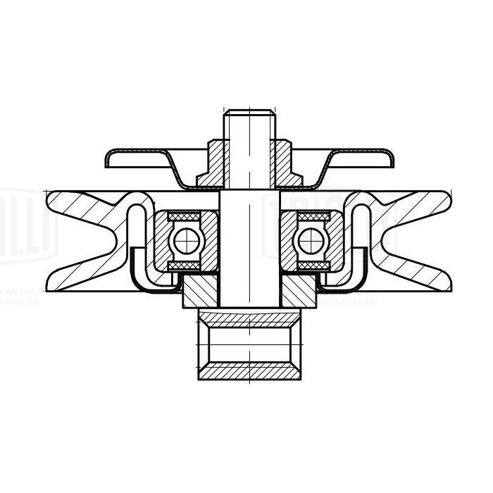 Deflection/Guide Pulley, V-ribbed belt