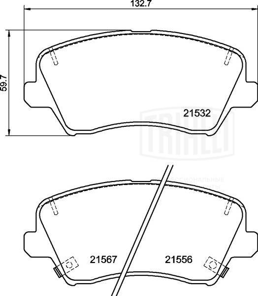 Brake Pad Set, disc brake (PF 2208)