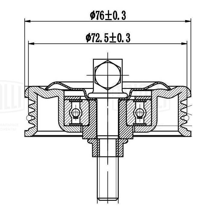 Belt Tensioner, V-ribbed belt (CM 3012)