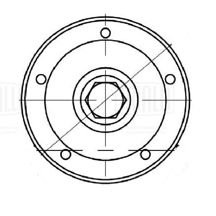 Deflection/Guide Pulley, V-ribbed belt