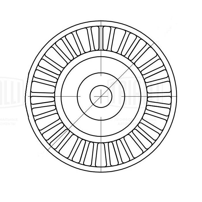 Deflection/Guide Pulley, V-ribbed belt