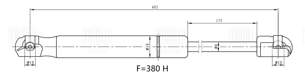 Gas Spring, boot/cargo area (GS 0854)