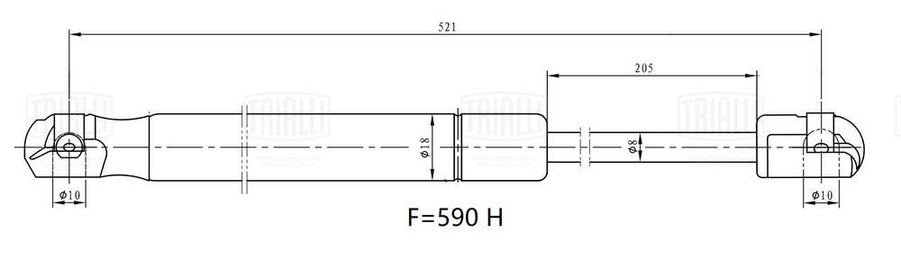 Gas Spring, boot/cargo area (GS 1853)