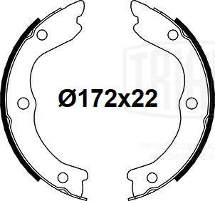 Brake Shoe Set, parking brake