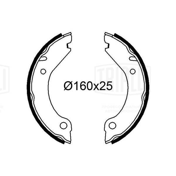 Brake Shoe Set, parking brake
