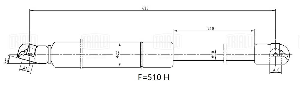 Gas Spring, boot/cargo area (GS 2302)