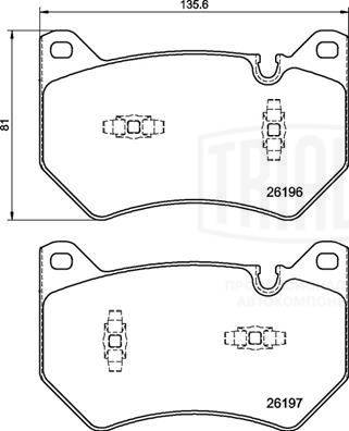 Brake Pad Set, disc brake (PF 1006)
