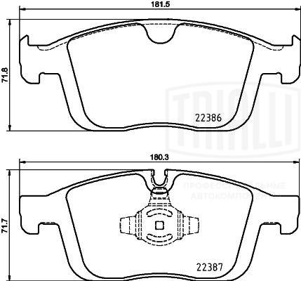 Brake Pad Set, disc brake (PF 1074)