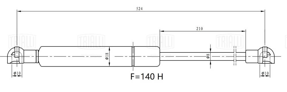 Gas Spring, boot/cargo area (GS 2015)