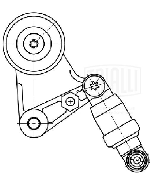 Belt Tensioner, V-ribbed belt (CM 5500)
