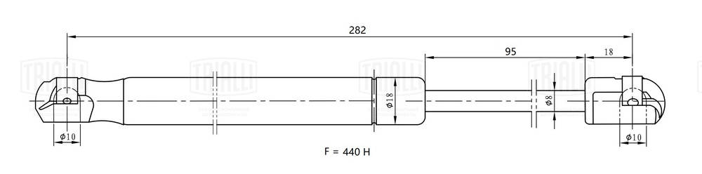 Gas Spring, boot/cargo area (GS 2506)